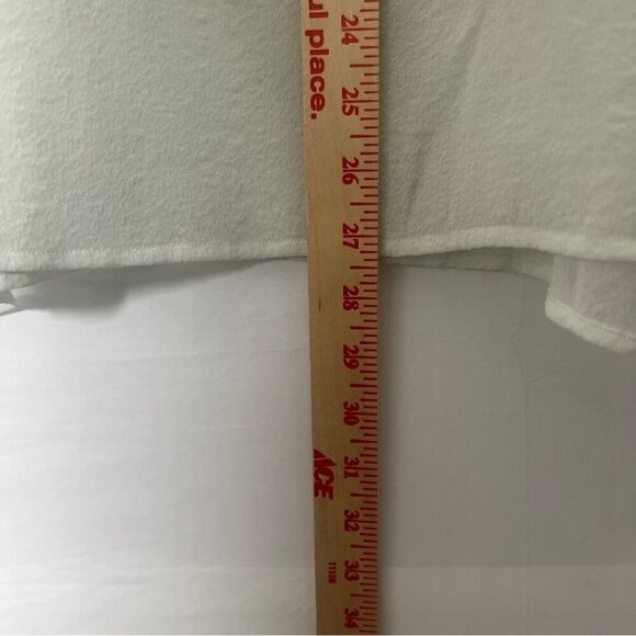 Eileen Fisher Sheer Light Green Button Down Long Sleeve Top Size M - Picture 7 of 8